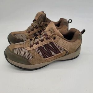 Faded Glory Mens 11 Sneakers Brown Leather Hiking Style Comfort Memory Foam 44.5